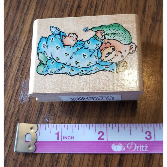 Rubber Stampede Bedtime Bear A781D Rubber Stamp Wood - Picture 3 of 7